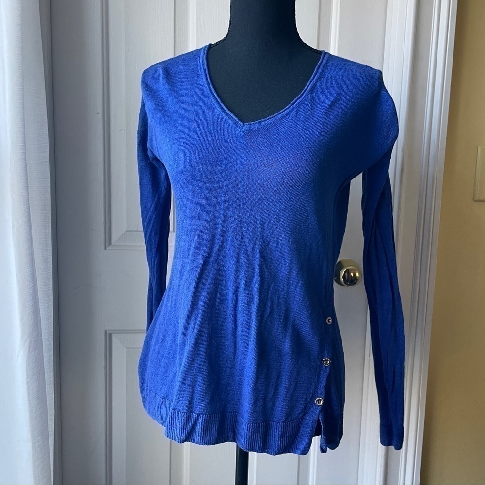 LILLY Pulitzer Leisle Linen Sweater Size XS Royal Nlue Cobalt